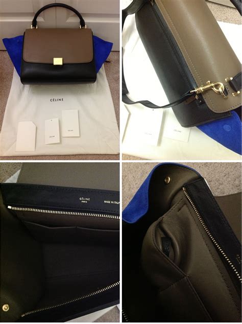 celine trapeze catch fake|real celine bag identification.